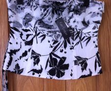 New Kate Cooper black and white Corset top with tags 14-16