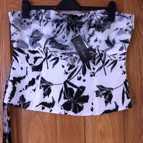 New Kate Cooper black and white Corset top with tags 14-16