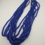 Vintage African Style Blue 4-5.5mm Glass Beads Necklace Strand Image 4