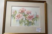 Original Watercolor Painting by Barbara Barrett in a gold frame