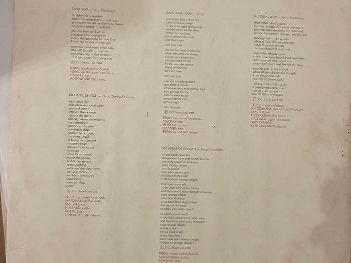 Roxy Music. Flesh + Blood. Original 1980 release in vg condition