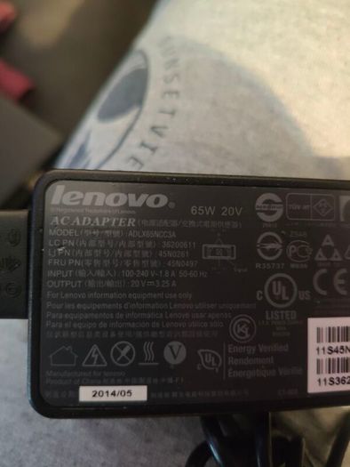 Genuine Laptop Charger for Lenovo 65 W ADLX65NCC3A