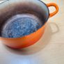 Le Creuset Cast Round Iron Casserole Dutch Pot & Lid 22cm Size D Volcanic Orange Image 10