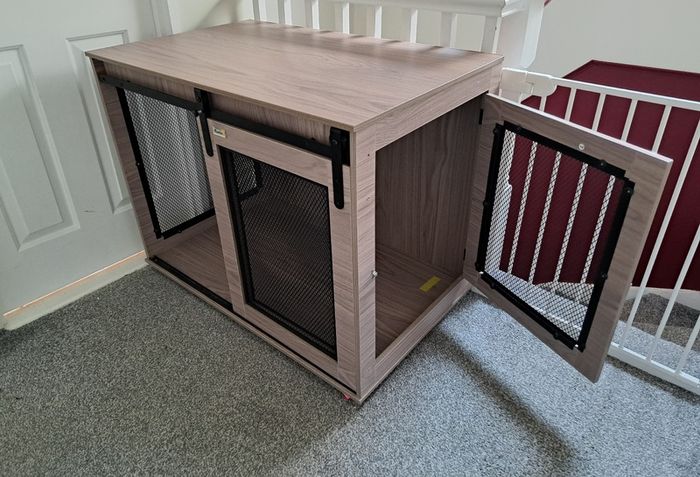 PawHut Dog Crate Furniture with Sliding Door
