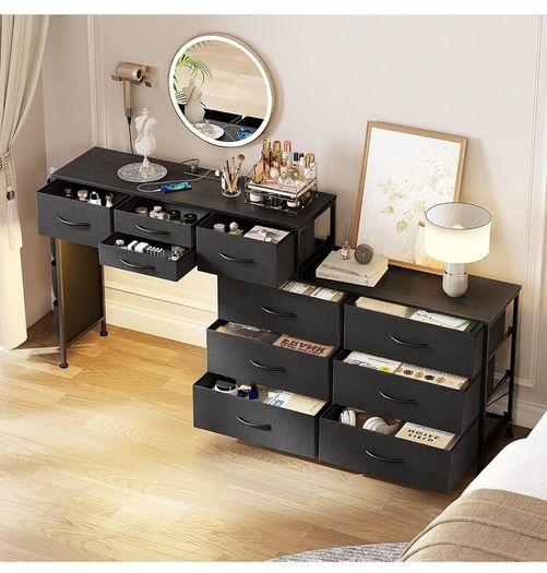 170cm Chest of Drawers with Charging Station and LED Light