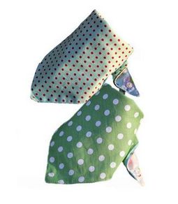 Polka Dots Double Sided Bandana Bibs