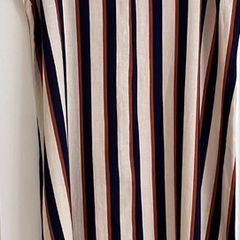 Size 14 Navy Striped Linen Mix Sun Dress by Next