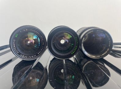 3x Minolta MC/MD MOUNT manual lenses
