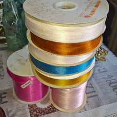 Approx 1300 metres of Ribbons on Reels, suitable for various crafting and decoration purposes Postage Available