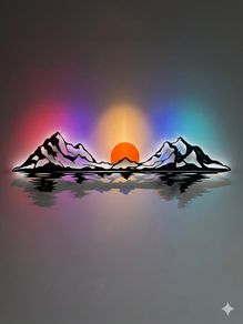 Modern Mountain & Sunset Wall Art