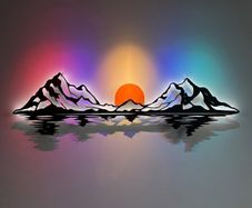 Modern Mountain & Sunset Wall Art