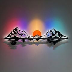 Modern Mountain & Sunset Wall Art