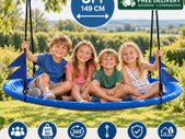 5ft Large Round Saucer Tree Swing 317kg  Blue Outdoor Garden Swing