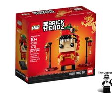 LEGO 40354 Dragon Dance Guy BrickHeadz Retired Set Brand New in Factory Sealed Box Number 80