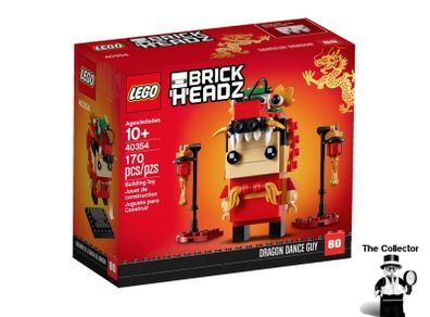 LEGO 40354 Dragon Dance Guy BrickHeadz Retired Set Brand New in Factory Sealed Box Number 80