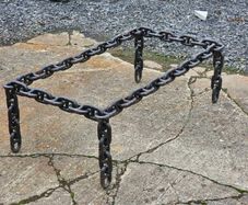 Handmade Industrial Chain Coffee Table - Heavy Steel - B