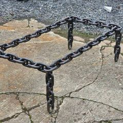 Handmade Industrial Chain Coffee Table - Heavy Steel - B
