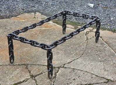 Handmade Industrial Chain Coffee Table - Heavy Steel - B