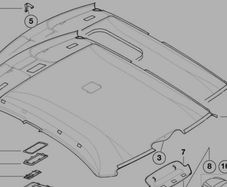 bmw e46 saloon sport black roof liner kit
