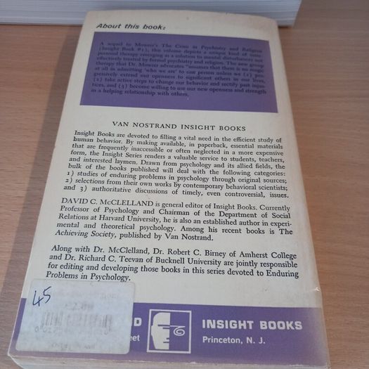The New Group Therapy - O. Hobart Mowrer (Vintage 1964)