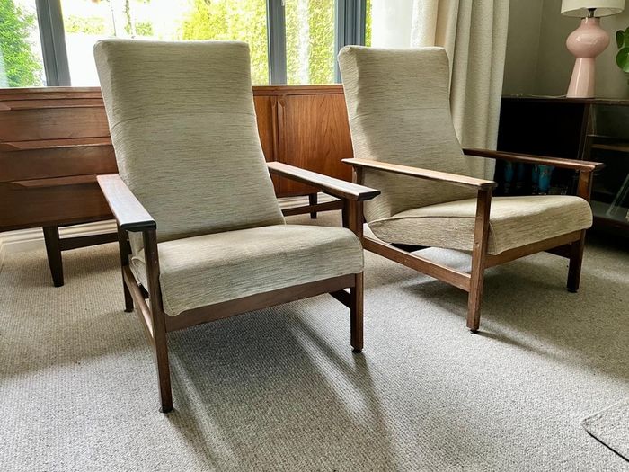 Pair of mid century armchsirs