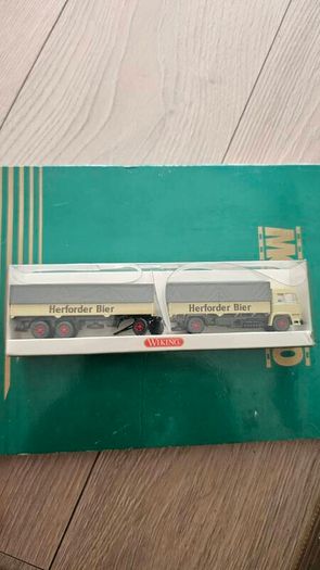 Bussing BS 16 L flatbed truck and trailer set