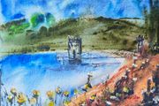 roundwood Wicklow watercolour