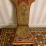Victorian rosewood prie dieu or prayer nursing chair with original needlepoint upholstery. Image 4