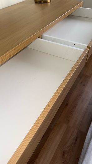 IKEA MICKE Desk 142cm - Oak Effect