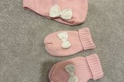 Pink hat and gloves set 1-3 years