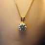 2.5ct. Moissanite Solitaire Pendant and Chain Image 4