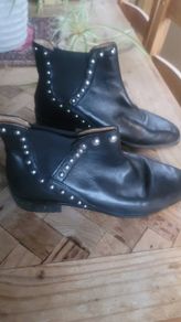Free Zara Ladies Leather Boots Size UK 7 EU 40