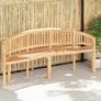 Banana Bench 200 cm Solid Teak Wood Image 2