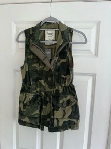 New Designer Abercrombie & Fitch Camouflage Vest Army Sleeveless Jacket - Size small