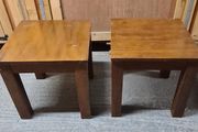 Pair of Wooden Square Side / Bedside Tables