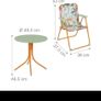 Kids table set. Outdoor furniture set. Kids camping set. 4-Piece set: Kids ensemble with 2 folding chairs, table and parasol. Picnic table Image 3