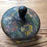 Vintage Handcrafted Wooden Trinket Box Decorative Carved Flowers Image 2