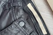 Part Two black snakeskin pants size 8