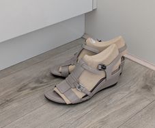 Ecco Leather Sandals - Size 36 (beige-grey)