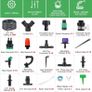 NEW SALE | 100FT Drip Irrigation System, 173Pcs Micro Irrigation Kit, Greenhouse Plant Watering Hose, Automatic Irrigation System with Adjustable Nozzle Sprayer and Dripper Automatic for Lawn, Garden, Patio Image 3