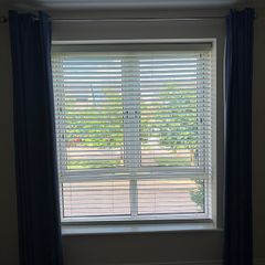 Curtains Navy Blackout with rail