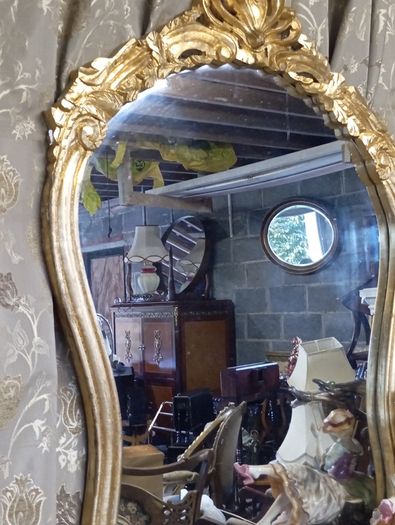 Antique style Louis XVI console table and mirror