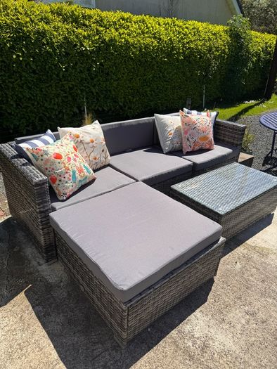1 year old rattan sofa set
