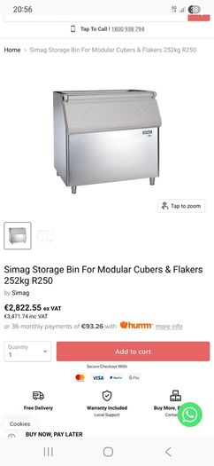 Simag r250kg bin,and Simag sv 315 ice machine