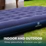Double Blow Up Airbed Inflatable Waterproof Mattress for 2  Comfortable Flocked Air Bed for Camping, Festivals & Guests Lightweight & Easy to Store Image 7