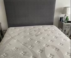 grey king bed frame