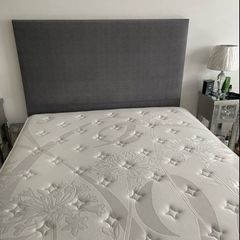 grey king bed frame