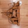Zara Brown Tan Woven Lace-Up Gladiator Block Heel Sandals 6UK/39EU Image 10