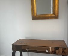 Glass hall table and mirror