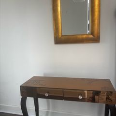 Glass hall table and mirror
